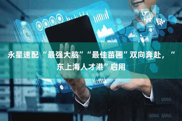 永星速配 “最强大脑”“最佳苗圃”双向奔赴，“东上海人才港”启用